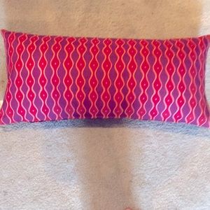 Rare! Red and purple Down/Feather Pillow 25 by 12 inches made in USA by Newport